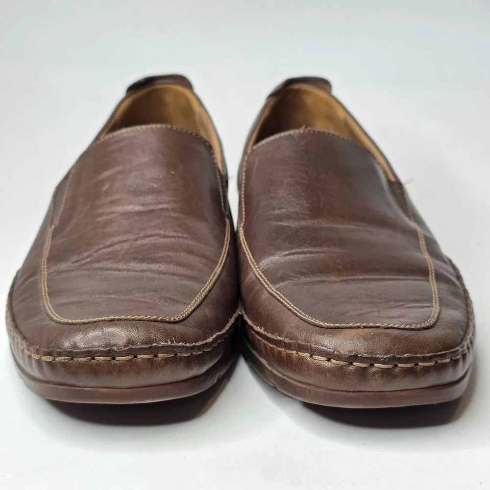 Mephisto Cool-Air Shoes Men's Size 11.5 Brown Leather Slip On Comfort Loafers